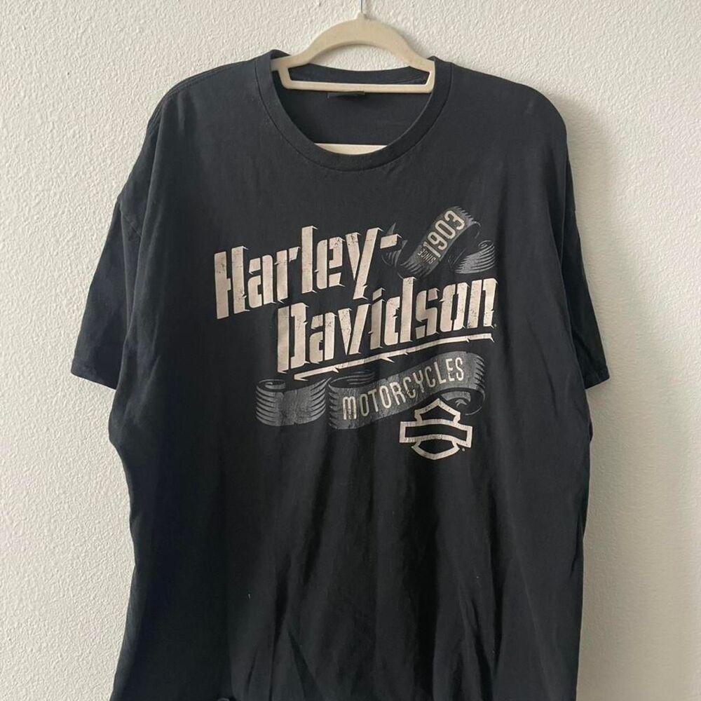 Harley Davidson Graphic Tee Best Fit XXL Motorcycle Grunge Alamo City Skater